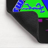 三トライアスロンの水泳のバイクの操業ピラミッドのデザイン マウスパッド (コーナー)