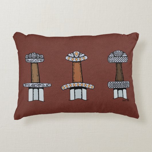 三バイキング剣の柄 アクセントクッション (正面)