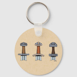 三バイキング剣の柄 キーホルダー