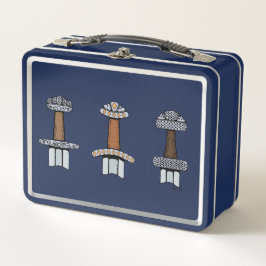 三バイキング剣の柄 メタルランチボックス