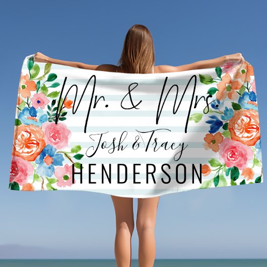 三パーソナライズされた人 ビーチタオル