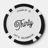 三パーソナライズされた十三十十誕生日 ポーカーチップ (裏面)