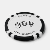 三パーソナライズされた十三十十誕生日 ポーカーチップ (シングル)