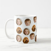 三パーソナライズされた枚顔マグカップ | カスタム贈 コーヒーマグカップ (左)