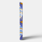 三ヒマワリの青シェブロン Case-Mate iPhoneケース (裏面 / 左)