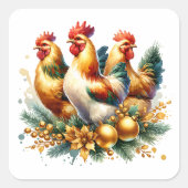 三フランスの人 | クリスマスの12日 スクエアシール (正面)