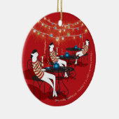 三フランスの匹…両面 セラミックオーナメント (右)