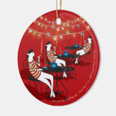 三フランスの匹…両面 セラミックオーナメント (左)