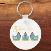 三フランスの羽 キーホルダー (正面)