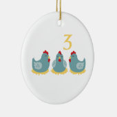 三フランスの羽 セラミックオーナメント (右)