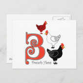 三フランスの羽 ポストカード (正面/裏面)