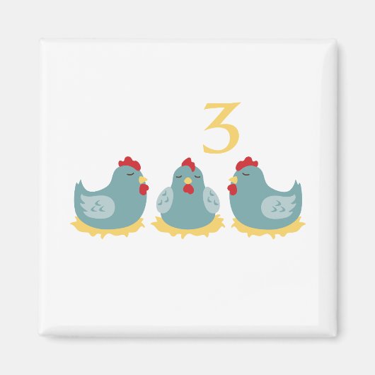 三フランスの羽 マグネット (正面)