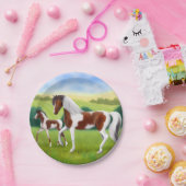 三ペンキのロバおよび子馬の馬の紙皿 ペーパープレート (パーティー)