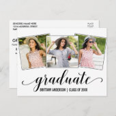 三モダン書等卒業会 インビテーションポストカード (正面/裏面)