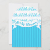 三モダン男の赤ちゃん用男の赤ちゃんヴィンテージ自転車 招待状 (裏面)