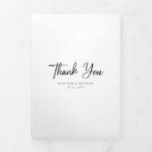 三モダン重結婚サンキューカード 三つ折り案内状 (カバー)