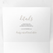 三モダン重結婚式招待状 三つ折り招待状 (内部最初)