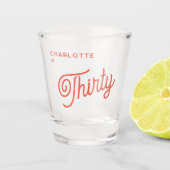 三モダン〇三十誕生日 ショットグラス (正面)