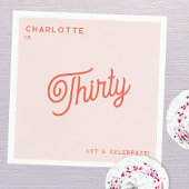 三モダン〇三十誕生日 スタンダードカクテルナプキン