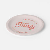 三モダン〇三十誕生日 ペーパープレート (アングル)