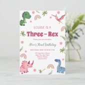 三レックスピンクダノガール第3誕生日 招待状 (スタンド正面)