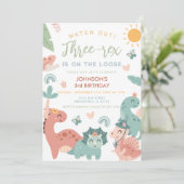 三レックスボーイダノパステル三歳パーティー 招待状 (スタンド正面)