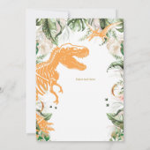 三レックス恐竜の誕生日パーティーDino Tレックス 招待状 (裏面)