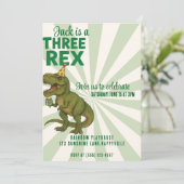 三レックス恐竜誕生日招待状 |Tレックスパリー 招待状 (スタンド正面)