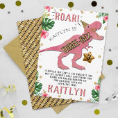 三レックス恐竜3回目の誕生日サンキューカード サンキューカード