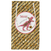 三レックス恐竜3回目の誕生日パーティー スモールペーパーバッグ (正面)