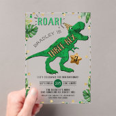 三レックス恐竜3歳 アクリル招待状 (インサイチュ (ポータブル))