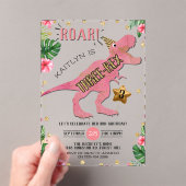 三レックス恐竜3歳 アクリル招待状 (インサイチュ (ポータブル))