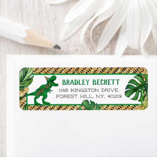 三レックス恐竜3歳 ラベル (インサイチュ)