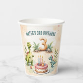 三レックス恐竜3歳 紙コップ (正面)