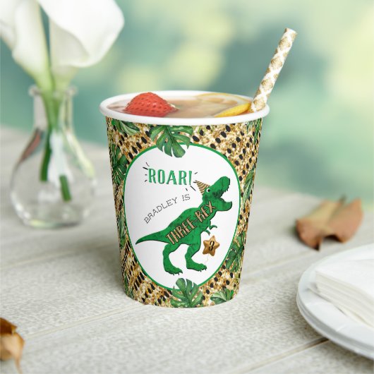 三レックス恐竜3歳 紙コップ (インサイチュ)