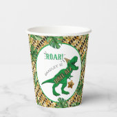 三レックス恐竜3歳 紙コップ (裏面)