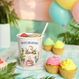 三レックス恐竜3歳 紙コップ