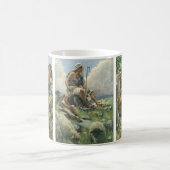 三ヴィンテージ違う宗教上のデザイン コーヒーマグカップ (中央)