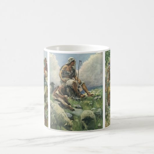 三ヴィンテージ違う宗教上のデザイン コーヒーマグカップ (中央)