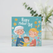 三世代の母の日カード シーズンカード (スタンド正面)