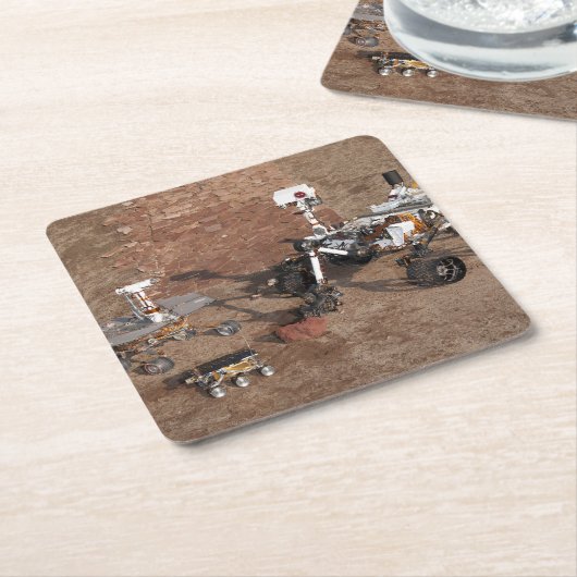 三世代の火星が揺れる。 スクエアペーパーコースター (アングル)