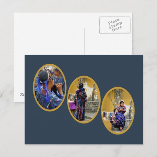 三人のマヤ人女性 ポストカード (正面/裏面)