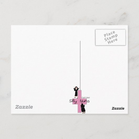 三人の修道女は跪いて"恵みに満ちた雹メアリー" ポストカード (裏面)