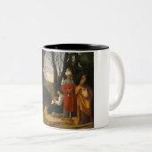 三人の哲学者（賢人）（ジョルギオーネ著） ツートーンマグカップ (正面右)