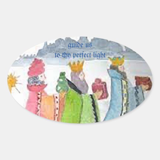 三人の王 楕円形シール (正面)