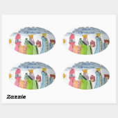 三人の王 楕円形シール (シート)