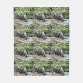 三人の賢い立ち回る者 フリースブランケット (正面)