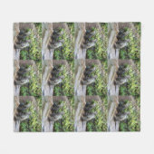 三人の賢い立ち回る者 フリースブランケット (正面(横))