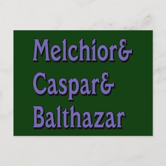 三人の賢人の名 シーズンポストカード (正面)