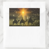 三人の賢人は宗教的なクリスマスステッカー 長方形シール (バッグ)